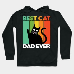 Best Cat Dad Ever Retro Vintage Daddy Gift Cats Hoodie